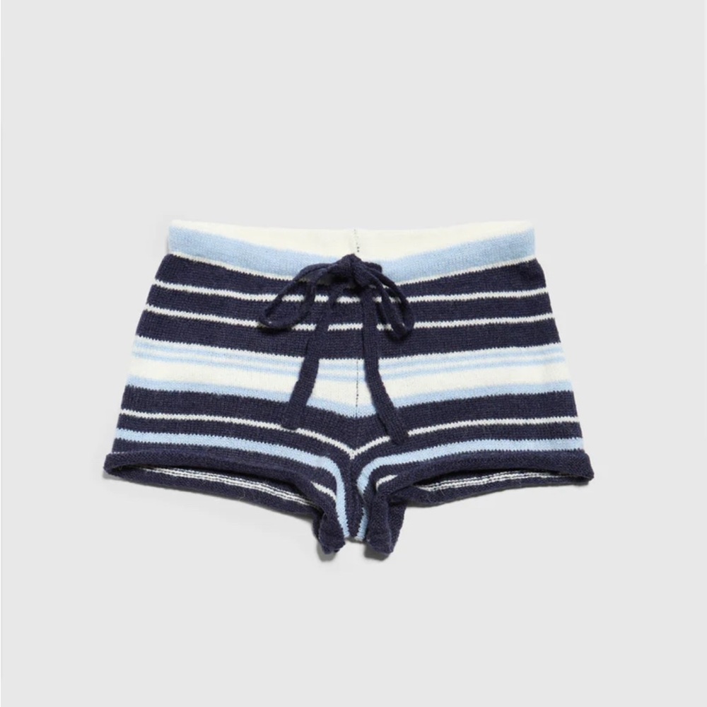 Dairy Boy Striped Knit Shorts in Navy and Blue tag still attached never worn